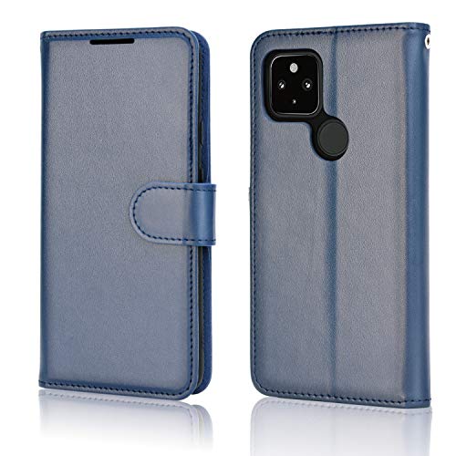 [Wallet Case] Protective Cover with Cash & Card Holder, Stand and Wrist Strap For Google Pixel 4a 5G