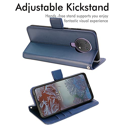 [Wallet Case] Protective Cover with Cash & Card Holder, Stand and Wrist Strap For Nokia G10 / G20