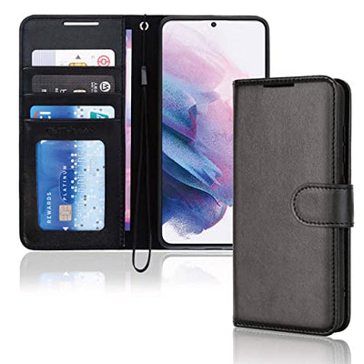 [Wallet Case] Protective Cover with Cash & Card Holder, Stand and Wrist Strap For Samsung Galaxy S20