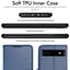 [Wallet Case] Protective Cover with Cash & Card Holder, Stand and Wrist Strap For Google Pixel 6a