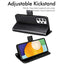[Wallet Case] Protective Cover with Cash & Card Holder, Stand and Wrist Strap For Samsung Galaxy A52s 5G