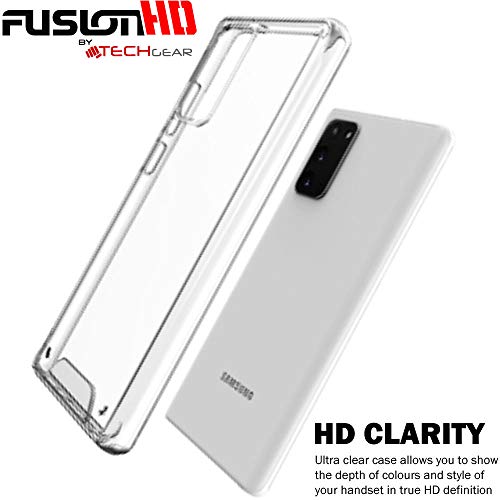 [Fusion HD Case] Shockproof Fused Gel Bumper & Hard Back Slim Clear Cover for Samsung Galaxy Note 20