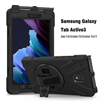 [X-Case] Rugged Armour Case with Stand, Hand & Shoulder Strap for Samsung Galaxy Tab Active 3 8.0" (SM-T570 / SM-T575)