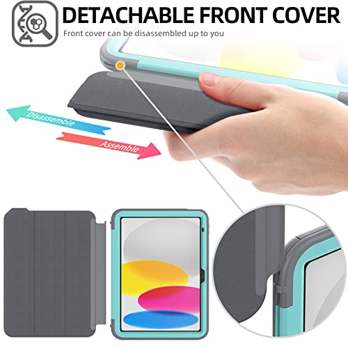 [D-FENCE Case] Tough & Rugged Smart Case For Apple iPad 11th & 10th Generation, iPad 2025 / 2022