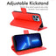 [Wallet Case] Protective Cover with Cash & Card Holder, Stand and Wrist Strap For Apple iPhone 13 Pro Max