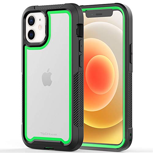 [Fusion Armour Case] Premium Slim Hybrid Tough Heavy Duty, Clear Back Bumper Case for iPhone 12 Mini