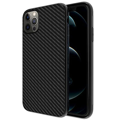 [CarbonFi Case] Flexible Shockproof  Slim Fit Case Cover with Carbon Fibre Detailing for iPhone 12 Pro Max