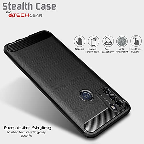 [Stealth Case] Motorola Moto G50 Soft Protective Slim Cover with Carbon Fibre Detailing