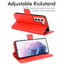 [Wallet Case] Protective Cover with Cash & Card Holder, Stand and Wrist Strap For Samsung Galaxy S22 Plus