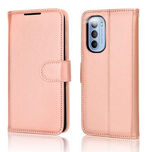 [Wallet Case] Protective Cover with Cash & Card Holder, Stand and Wrist Strap For Motorola Moto G31 / G41