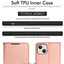 [Wallet Case] Protective Cover with Cash & Card Holder, Stand and Wrist Strap For Apple iPhone 13