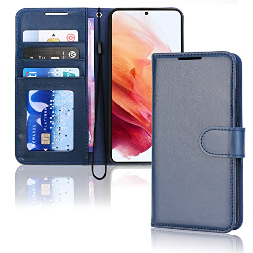 [Wallet Case] Protective Cover with Cash & Card Holder, Stand and Wrist Strap For Samsung Galaxy S23 Plus