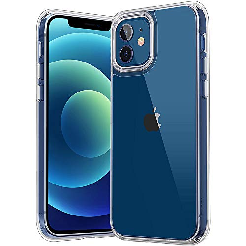 [Fusion HD Case] Shockproof Fused Gel Bumper & Hard Back Slim Clear Cover for iPhone 12