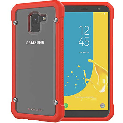 [Fusion Armour Case] Premium Hybrid Tough Heavy Duty, Rugged, Clear Back Bumper Case for Samsung Galaxy J6 2021
