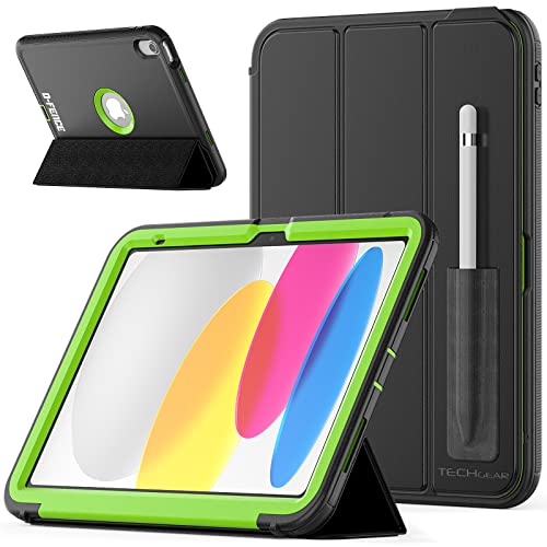 [D-FENCE Case] Tough & Rugged Smart Case For Apple iPad 11th & 10th Generation, iPad 2025 / 2022