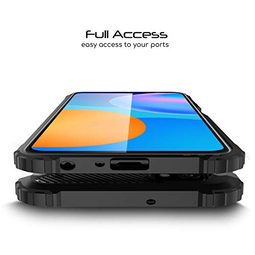 [Tough Armoured Case] ShockProof Dual-Layer Protective Heavy Duty Cover for Huawei P Smart 2021