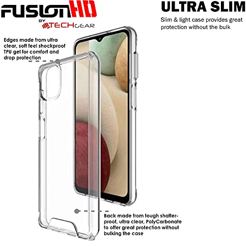 [Fusion HD Case] Shockproof Fused Gel Bumper & Hard Back Slim Clear Cover for Samsung Galaxy A22 5G