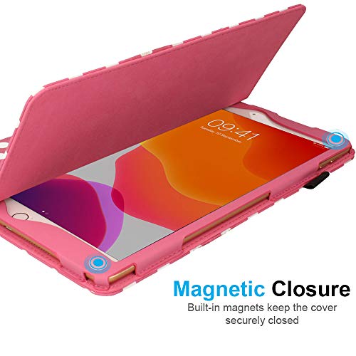 [Folio Case] Smart Cover Stand with Auto Sleep/Wake & Hand Strap For Apple iPad 10.2" 2021 / 2020 / 2019 [9th / 8th / 7th Generation]