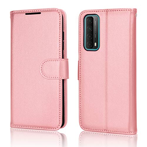 [Wallet Case] Protective Cover with Cash & Card Holder, Stand and Wrist Strap For Huawei P Smart 2021