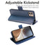 [Wallet Case] Protective Cover with Cash & Card Holder, Stand and Wrist Strap For Motorola Moto G32