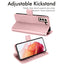 [Wallet Case] Protective Cover with Cash & Card Holder, Stand and Wrist Strap For Samsung Galaxy S23 Plus