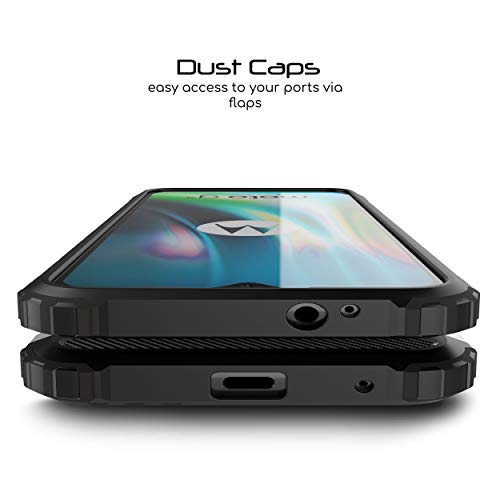 [Tough Armoured Case] ShockProof Dual-Layer Protective Heavy Duty Cover for Motorola Moto G9 Play