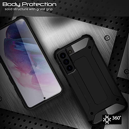 [Tough Armoured Case] ShockProof Dual-Layer Protective Heavy Duty Cover for Samsung Galaxy S21 FE