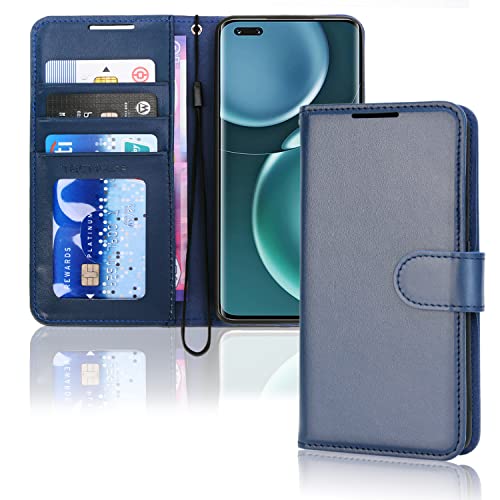 [Wallet Case] Protective Cover with Cash & Card Holder, Stand and Wrist Strap For Honor Magic 4 Pro 5G