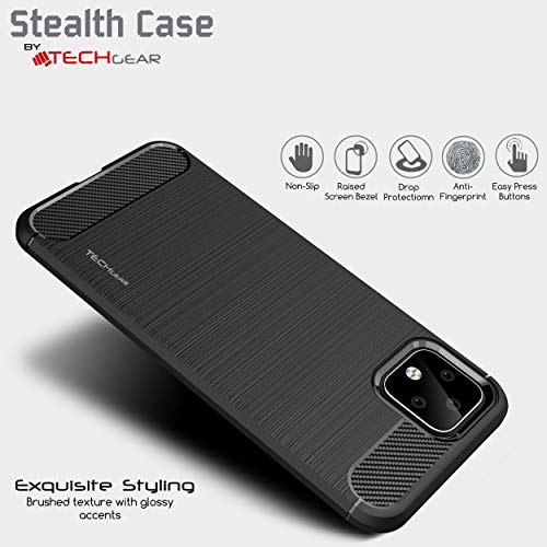 [Stealth Case] Google Pixel 4 Soft Protective Slim Cover with Carbon Fibre Detailing