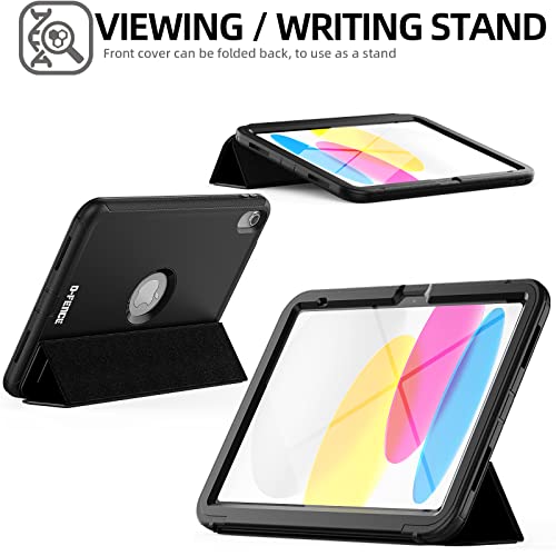 [D-FENCE Case] Tough & Rugged Smart Case For Apple iPad 11th & 10th Generation, iPad 2025 / 2022