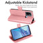 [Wallet Case] Protective Cover with Cash & Card Holder, Stand and Wrist Strap For Oppo A53 / A32