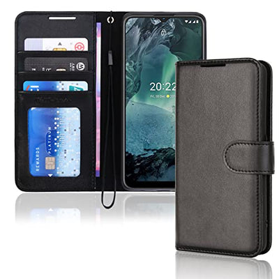 [Wallet Case] Protective Cover with Cash & Card Holder, Stand and Wrist Strap For Nokia G11 / G21