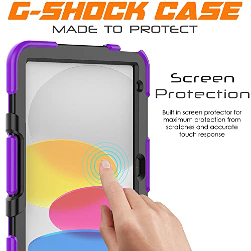 [G-SHOCK Case] Heavy Duty Long Survival Screen Protector Case for Apple iPad 11th & 10th Generation, iPad 2025 / 2022
