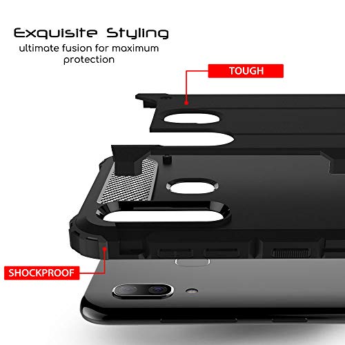 [Tough Armoured Case] ShockProof Dual-Layer Protective Heavy Duty Cover for Samsung Galaxy A20e