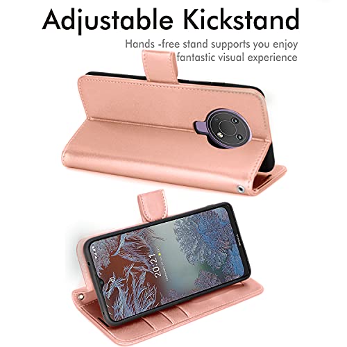 [Wallet Case] Protective Cover with Cash & Card Holder, Stand and Wrist Strap For Nokia G10 / G20