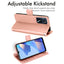 [Wallet Case] Protective Cover with Cash & Card Holder, Stand and Wrist Strap For Oppo A16s