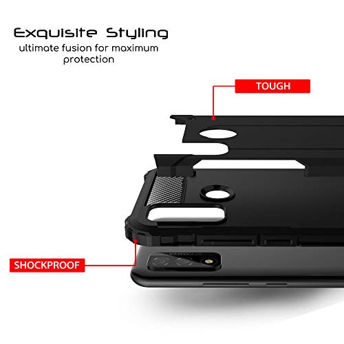 [Tough Armoured Case] ShockProof Dual-Layer Protective Heavy Duty Cover for Huawei P Smart 2020