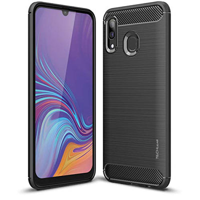 [Stealth Case] Samsung Galaxy A40 Soft Protective Slim Cover with Carbon Fibre Detailing