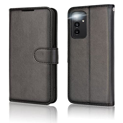 [Wallet Case] Protective Cover with Cash & Card Holder, Stand and Wrist Strap For Samsung Galaxy A04s / A13 5G