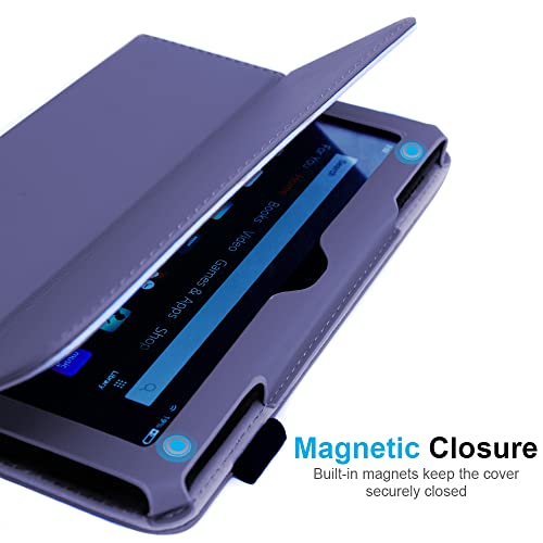 [Folio Case] Smart Cover Stand with Auto Sleep/Wake & Hand Strap For Amazon Fire HD 8" / HD 8" Plus (2024, 2022 & 2020 / 14th, 12th & 10th Generation)