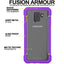 [Fusion Armour Case] Premium Hybrid Tough Heavy Duty, Rugged, Clear Back Bumper Case for Samsung Galaxy J6 2020