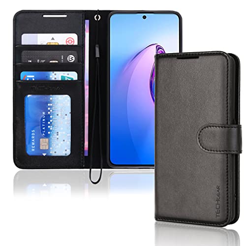 [Wallet Case] Protective Cover with Cash & Card Holder, Stand and Wrist Strap For Oppo Reno 8 Pro 5G