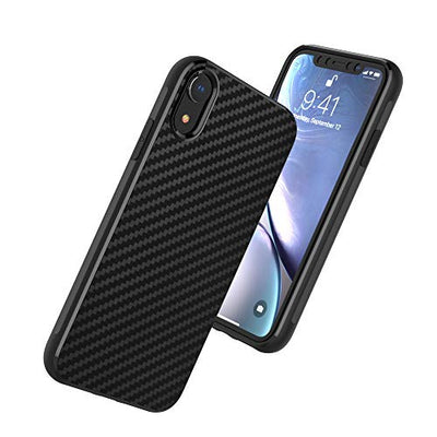 [CarbonFi Case] Flexible Shockproof  Slim Fit Case Cover with Carbon Fibre Detailing for iPhone XR 6.1"