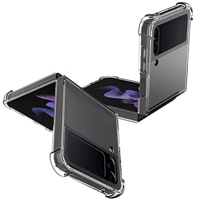 [Fusion HD Case] Shockproof Fused Gel Bumper & Hard Back Slim Clear Cover for Samsung Galaxy Z Flip 4