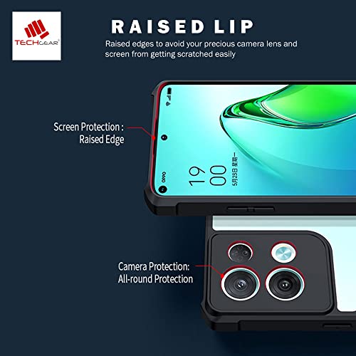 [Fusion Armour Case] Premium Hybrid Tough Heavy Duty, Clear Back, Bumper Case for Oppo Reno 8 Pro 5G