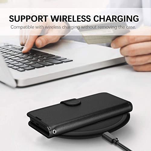[Wallet Case] Protective Cover with Cash & Card Holder, Stand and Wrist Strap For Honor Magic 4 Pro 5G
