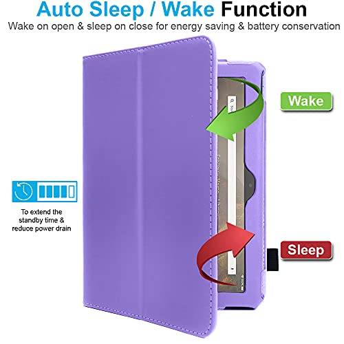 [Folio Case] Smart Cover Stand with Auto Sleep/Wake & Hand Strap For Amazon Fire HD 10" / HD 10" Plus (2021/11th Generation)