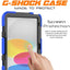 [G-SHOCK Case] Heavy Duty Long Survival Screen Protector Case for Apple iPad 11th & 10th Generation, iPad 2025 / 2022
