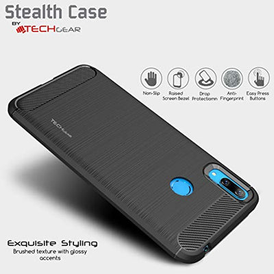 [Stealth Case] Huawei Y7 2019  Soft Protective Slim Cover with Carbon Fibre Detailing