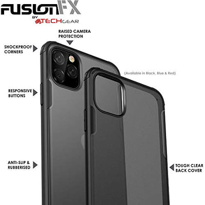 [Fusion FX Case] Slim & Light Tough Fused Gel Bumper & Hard Back Matte Case for iPhone 11 Pro